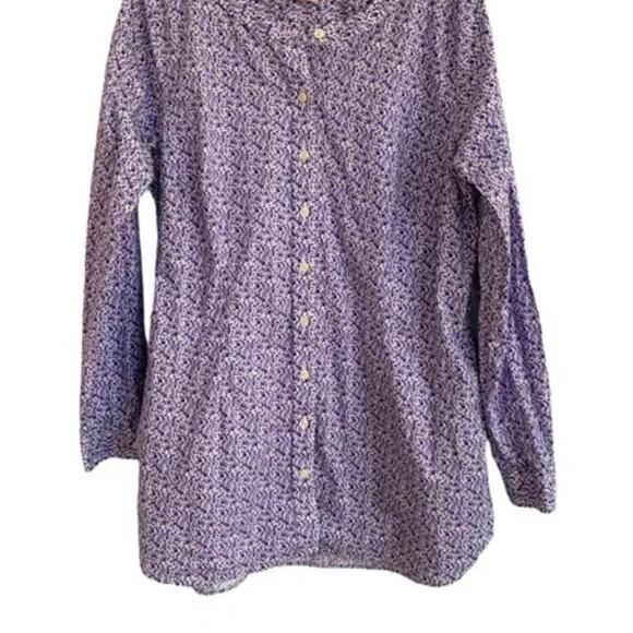 2/$25 XS Duluth Trading Wrinklefighter Button Down Long Sleeve Tunic Top pocket - Picture 2 of 10